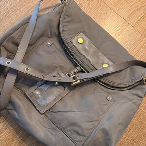 Marc By Marc Jacobs Taupe Nylon Bag with Gold Details